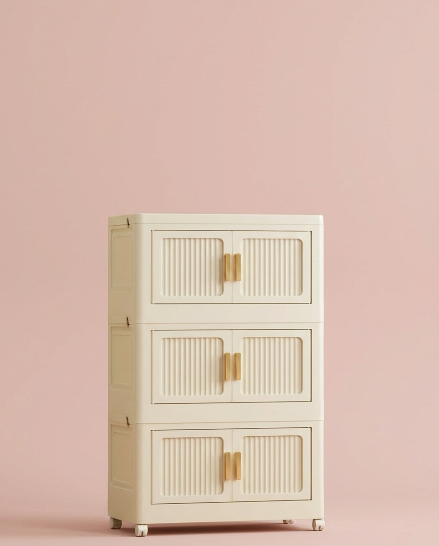 Foldable Rolling Storage Cabinet – 2 to 6 Tiers