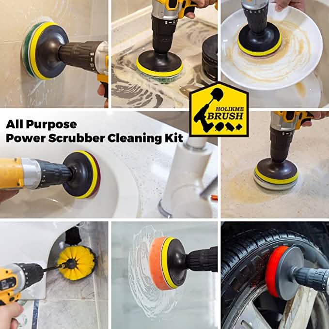 4-Pack Electric Scrubber Cleaning Brushes