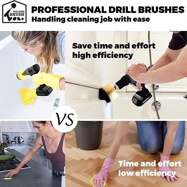 4-Pack Electric Scrubber Cleaning Brushes