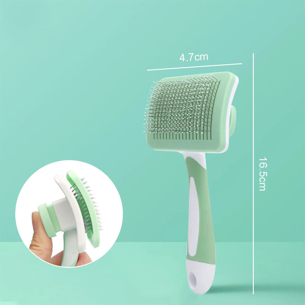 One-Click Self-Cleaning Slicker Brush