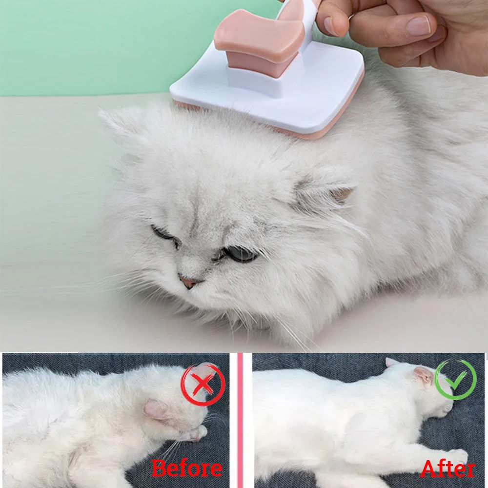 One-Click Self-Cleaning Slicker Brush