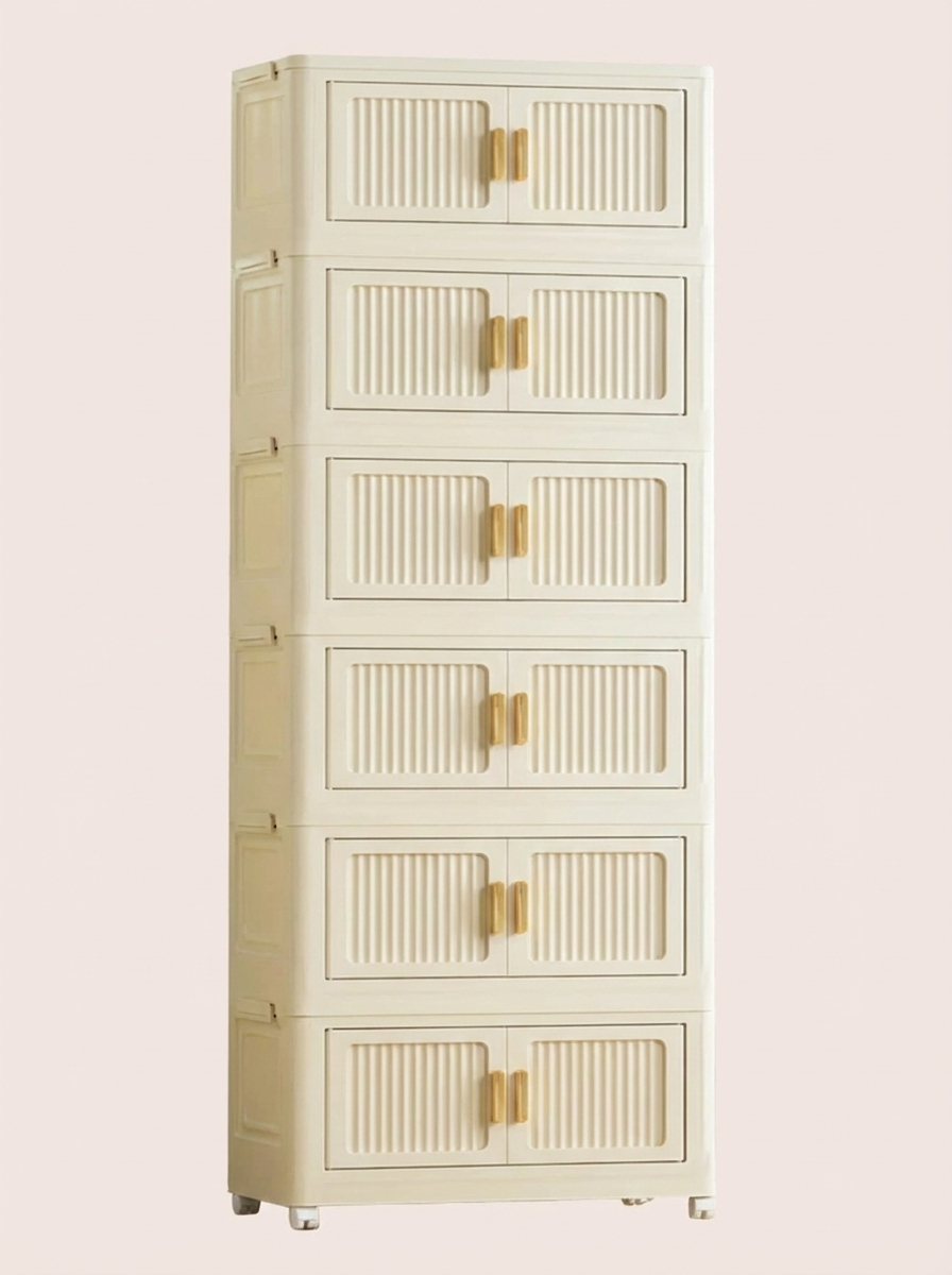 Foldable Rolling Storage Cabinet – 2 to 6 Tiers