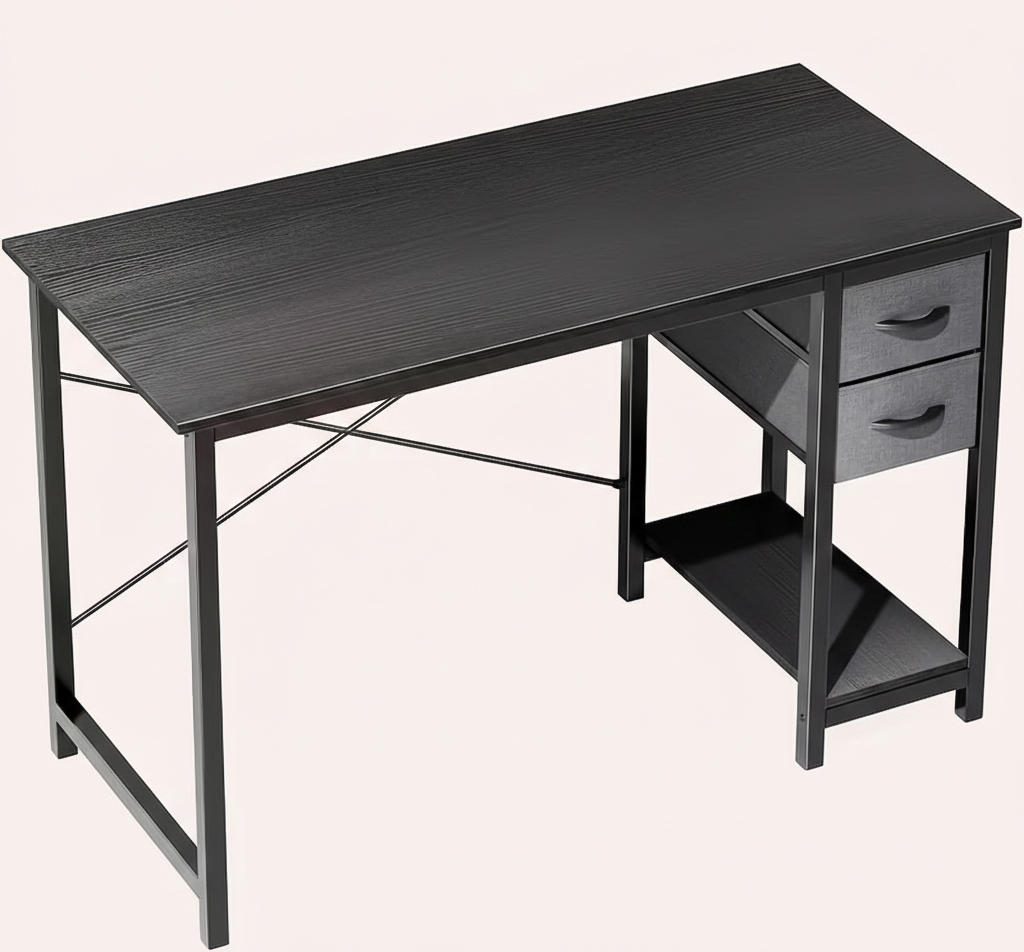 Computer Desk with Fabric Drawers – 40 or 47 Inch