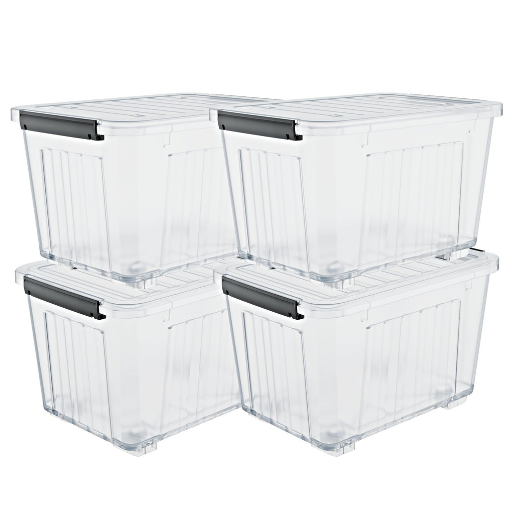 Heavy-Duty Rolling Storage Bins with Lids – 72/97 QT