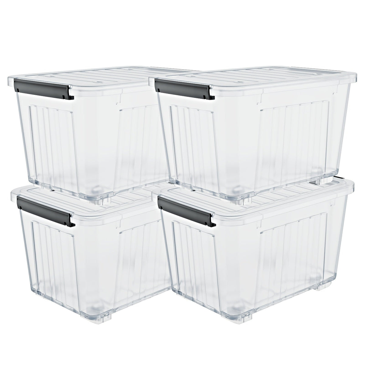 Heavy-Duty Rolling Storage Bins with Lids – 72/97 QT