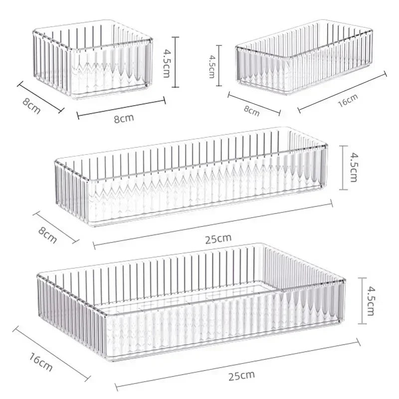 Clear Modular Drawer Organizer Set