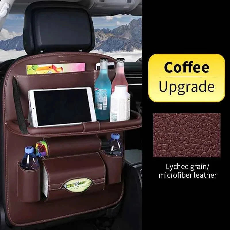 Car Back Seat Organizer with Foldable Tray