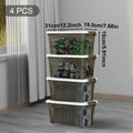 4-Pack Clear Stackable Storage Bins with Lids & Handles