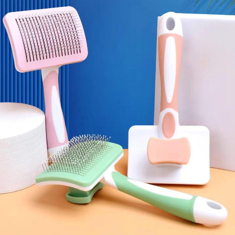 One-Click Self-Cleaning Slicker Brush