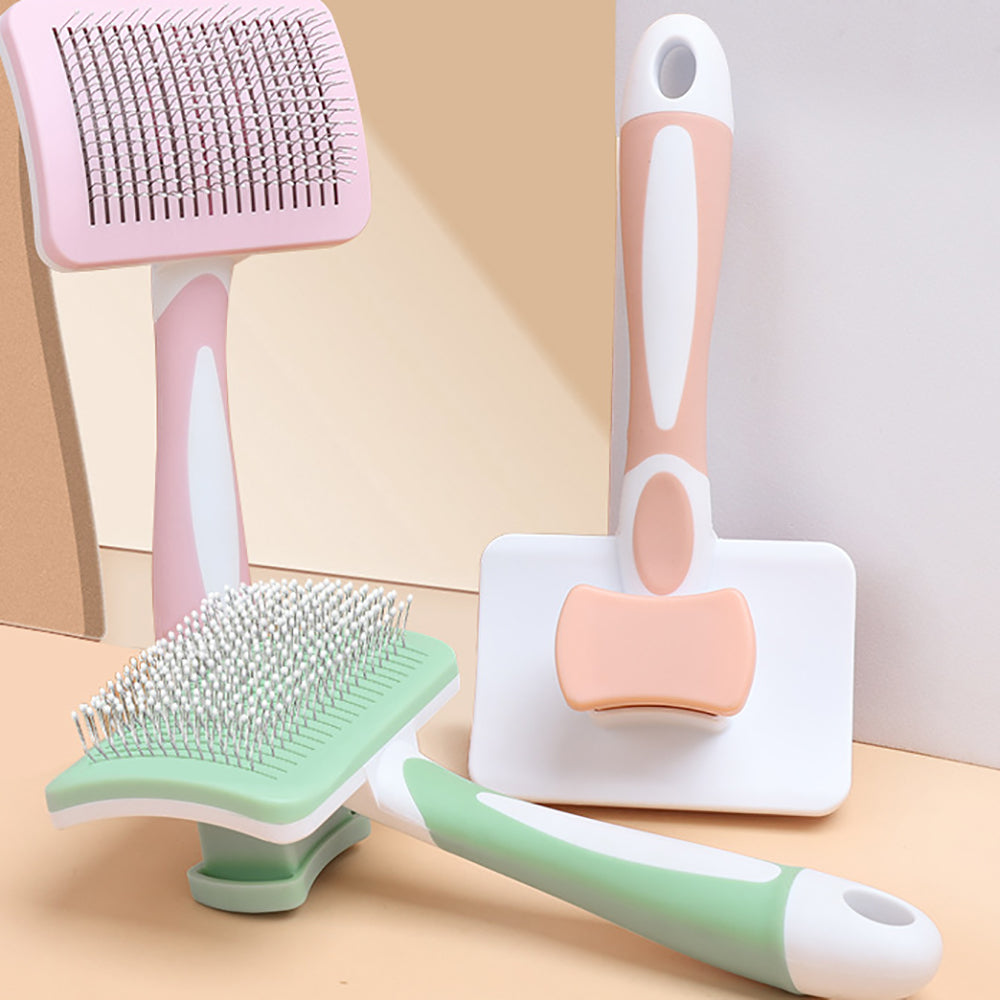 One-Click Self-Cleaning Slicker Brush
